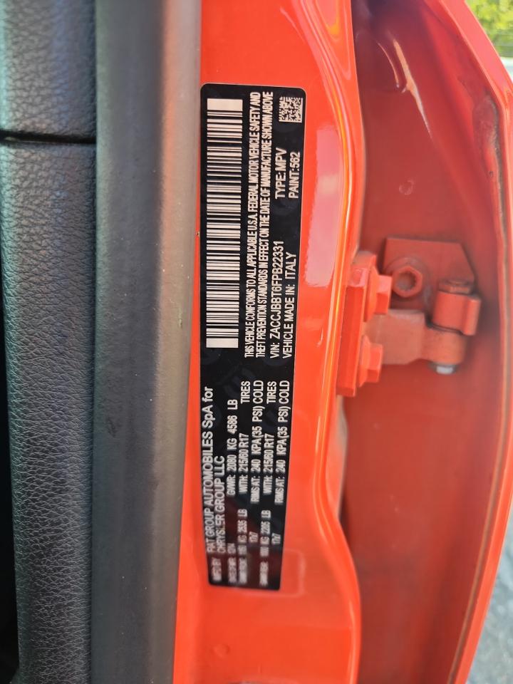 2015 Jeep Renegade Latitude VIN: ZACCJBBT6FPB22331 Lot: 64042475