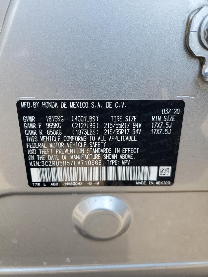 2020 Honda Hr-V Ex VIN: 3CZRU5H57LM710968 Lot: 65026485