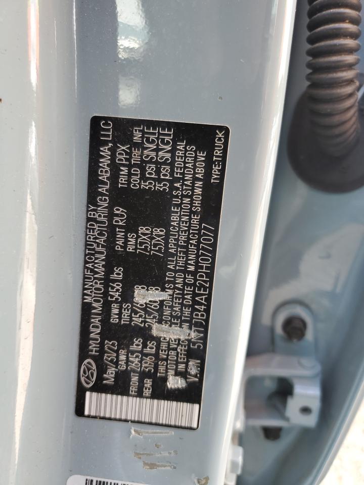 2023 Hyundai Santa Cruz Sel VIN: 5NTJB4AE2PH077077 Lot: 64963325