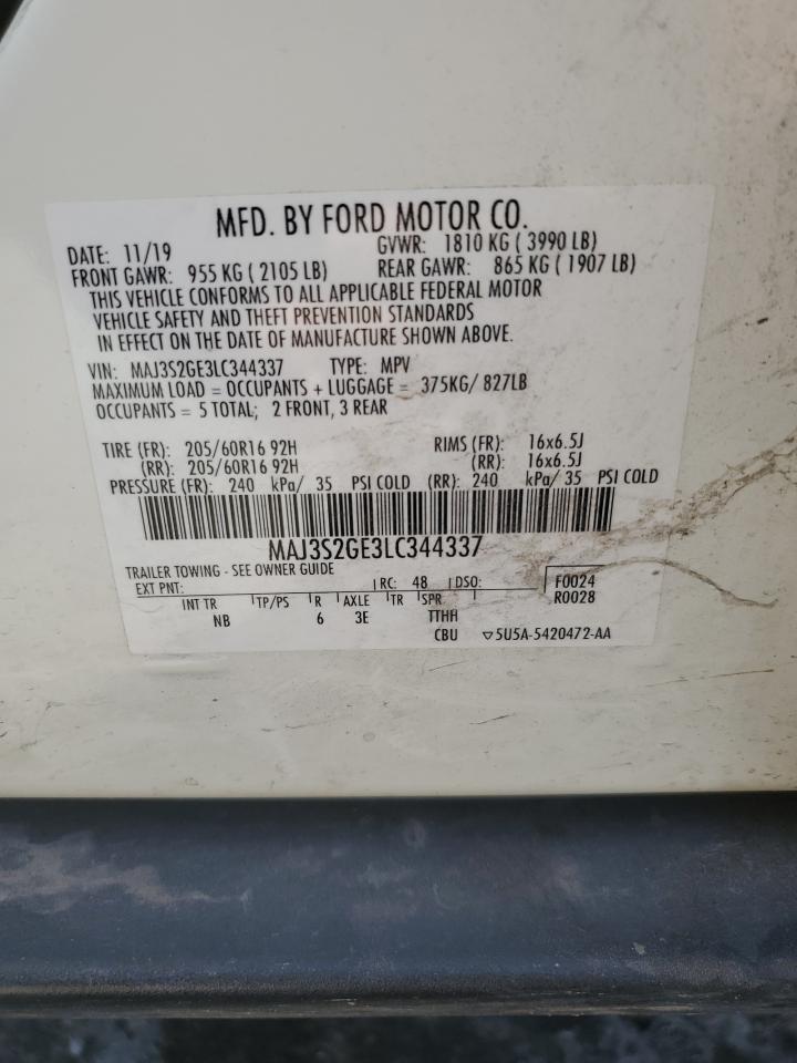 2020 Ford Ecosport Se VIN: MAJ3S2GE3LC344337 Lot: 66575065