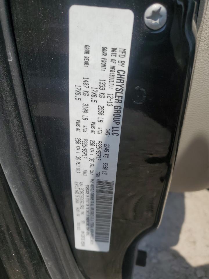 2014 Chrysler Town & Country Touring VIN: 2C4RC1BGXER219432 Lot: 64334595