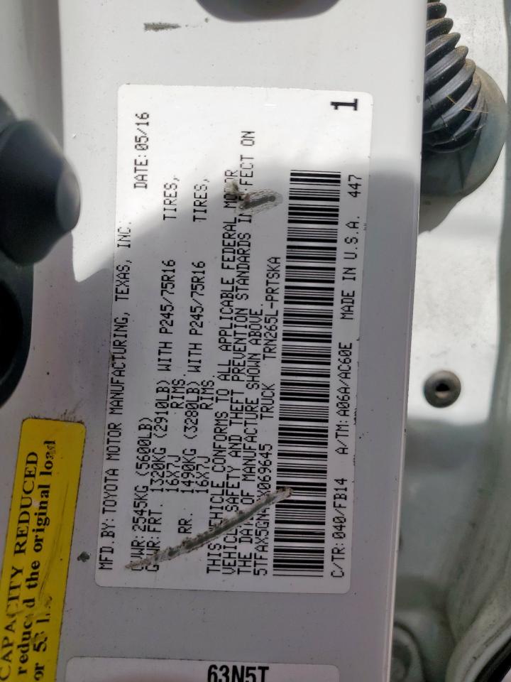 2016 Toyota Tacoma Double Cab VIN: 5TFAX5GN4GX069645 Lot: 64988715