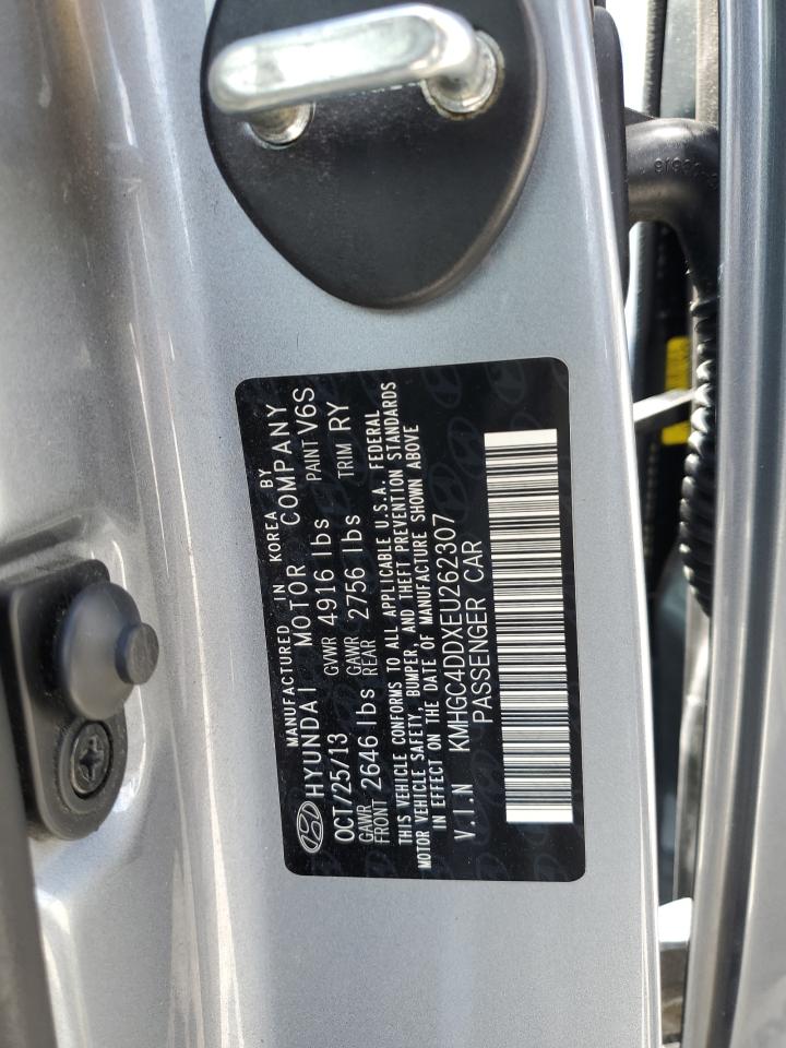 2014 Hyundai Genesis 3.8L VIN: KMHGC4DDXEU262307 Lot: 64306735