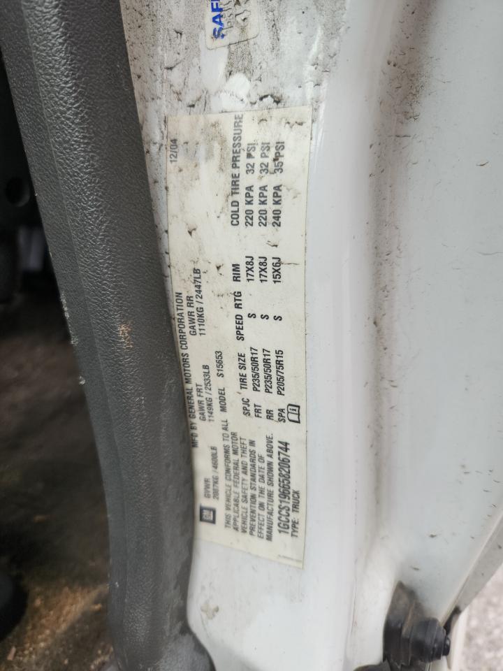 2005 Chevrolet Colorado VIN: 1GCCS196658206744 Lot: 62727445