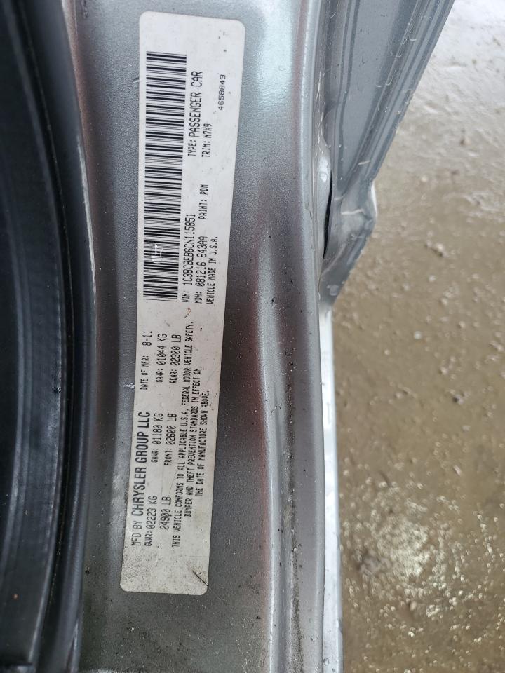 2012 Chrysler 200 Touring VIN: 1C3BCBEB6CN115851 Lot: 63532055