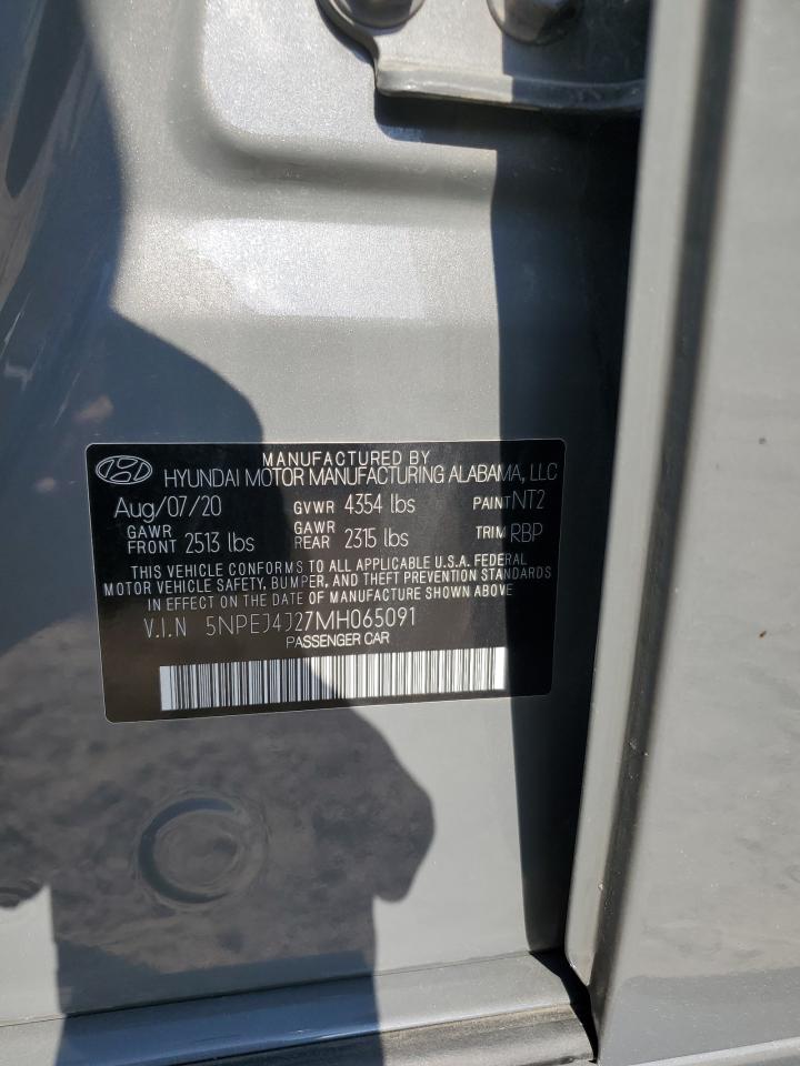 2021 Hyundai Sonata Sel Plus VIN: 5NPEJ4J27MH065091 Lot: 64604535