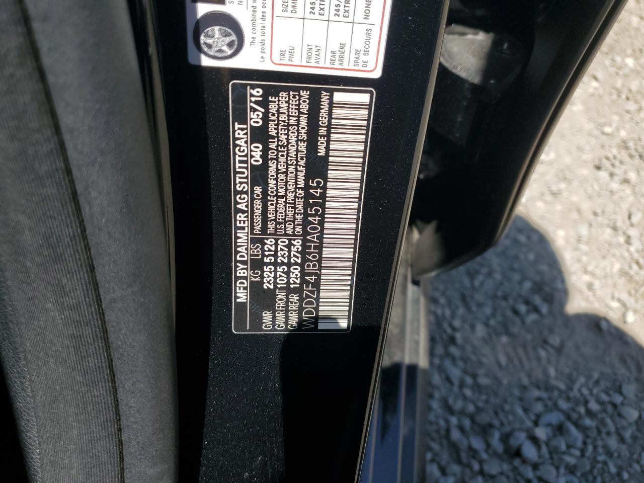 2017 Mercedes-Benz E 300 VIN: WDDZF4JB6HA045145 Lot: 64371825