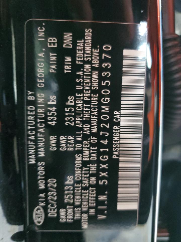 2021 Kia K5 Lxs VIN: 5XXG14J20MG053370 Lot: 63476895