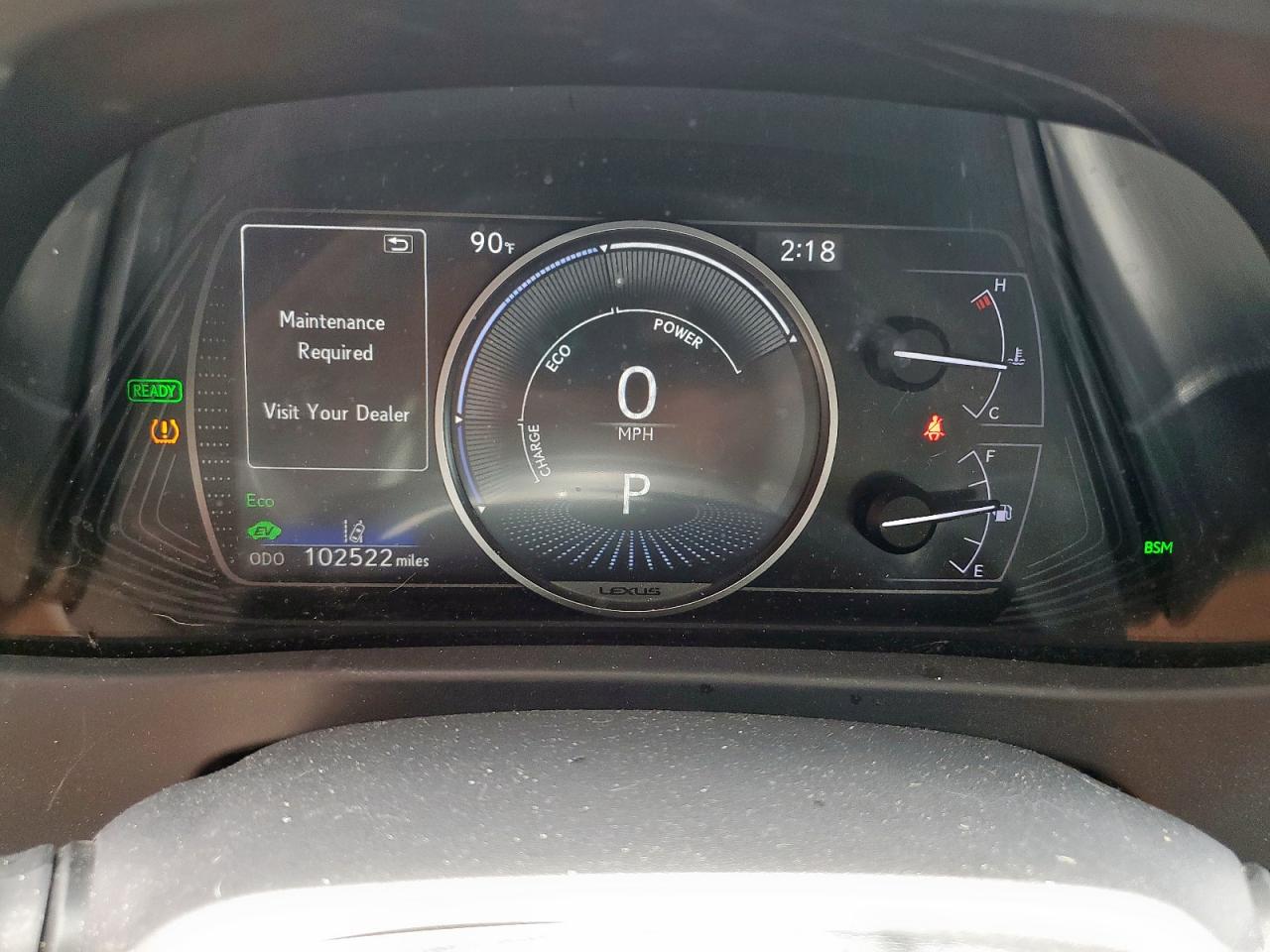 2019 Lexus Ux 250H VIN: JTHU9JBH4K2011833 Lot: 63930555