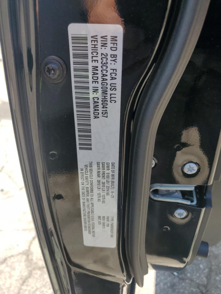 2021 Chrysler 300 Touring VIN: 2C3CCAAG0MH604157 Lot: 64726725