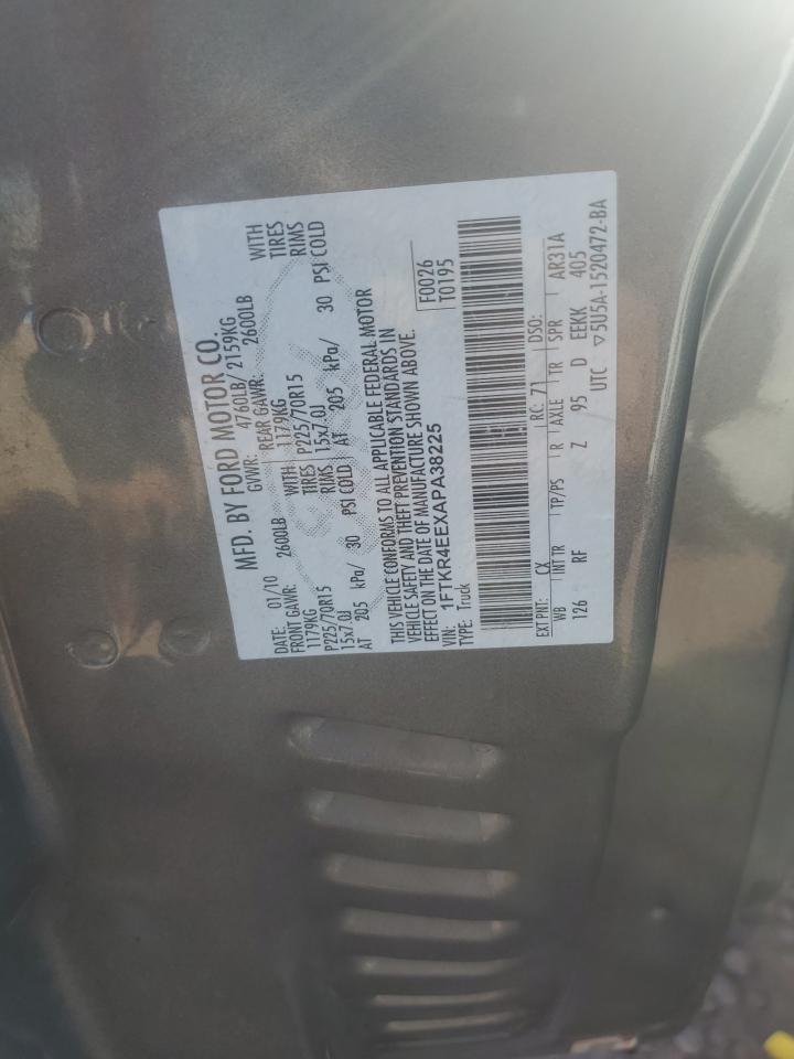 2010 Ford Ranger Super Cab VIN: 1FTKR4EEXAPA38225 Lot: 65437745
