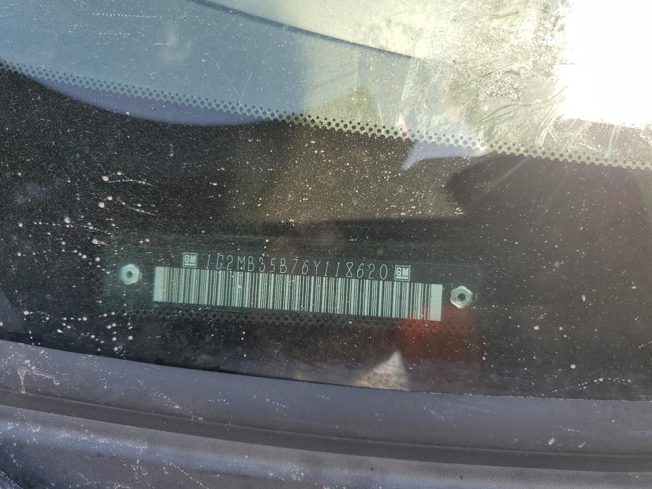 2006 Pontiac Solstice VIN: 1G2MB35B76Y118620 Lot: 63121325