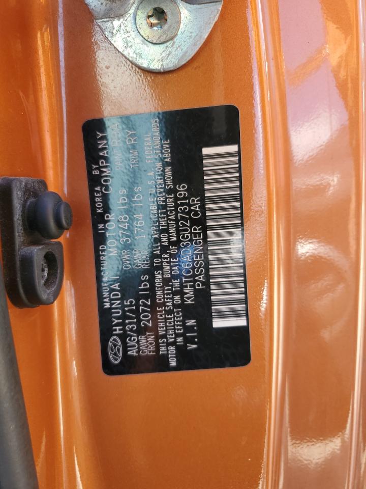 kmhtc6ad3gu273196 KMHTC6AD3GU273196 2016 Hyundai Veloster