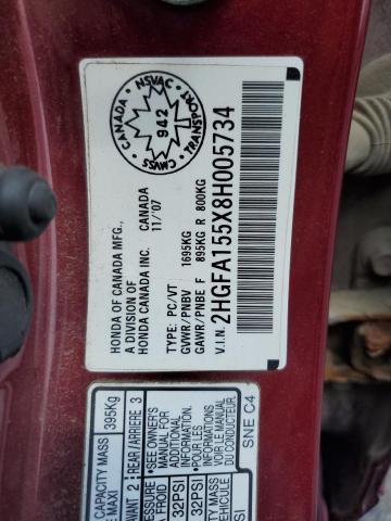 2008 HONDA CIVIC LX  