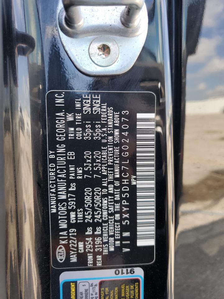 2020 Kia Telluride Sx VIN: 5XYP5DHC7LG024073 Lot: 65090955