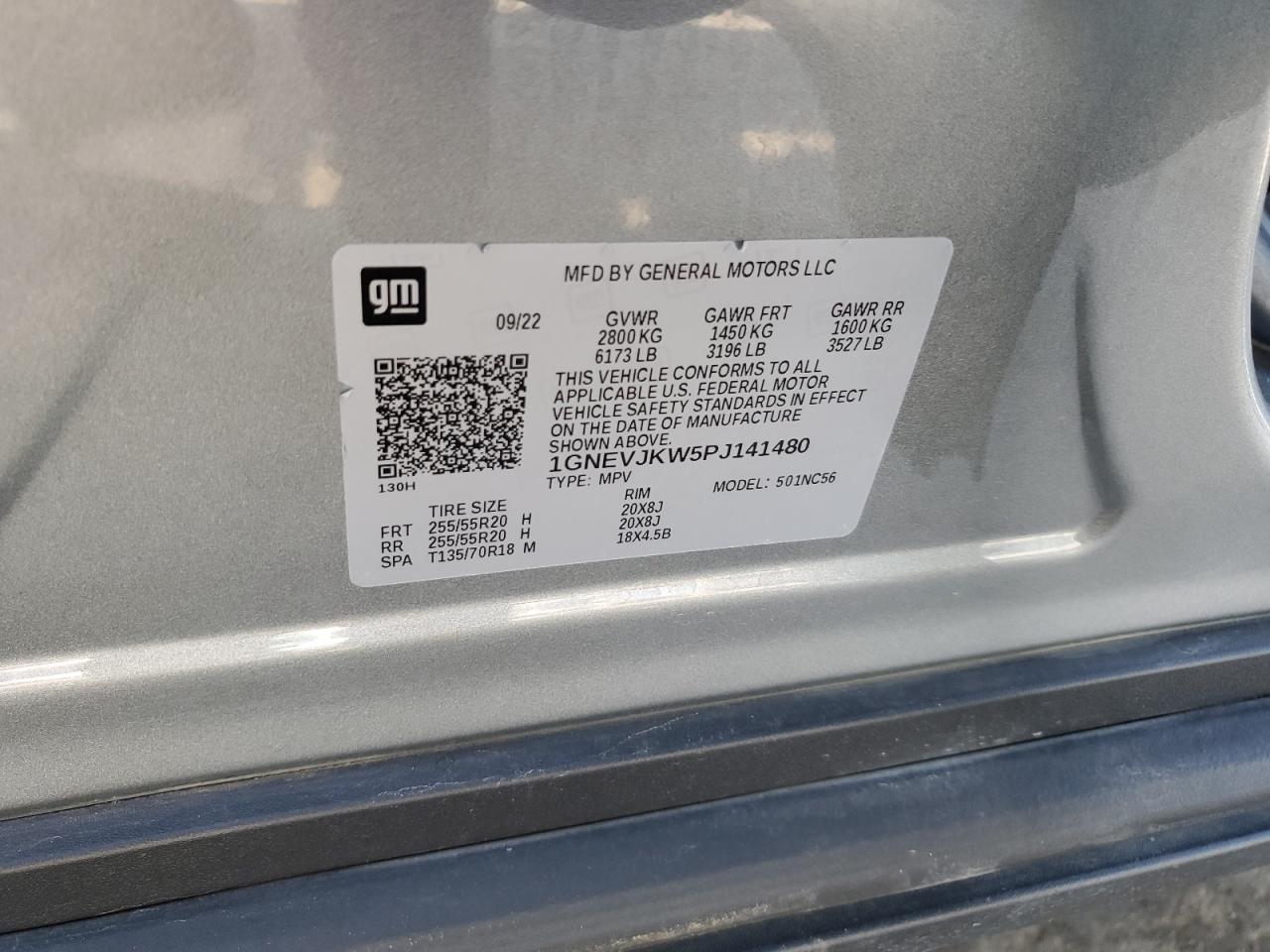 2023 Chevrolet Traverse Rs VIN: 1GNEVJKW5PJ141480 Lot: 65023965