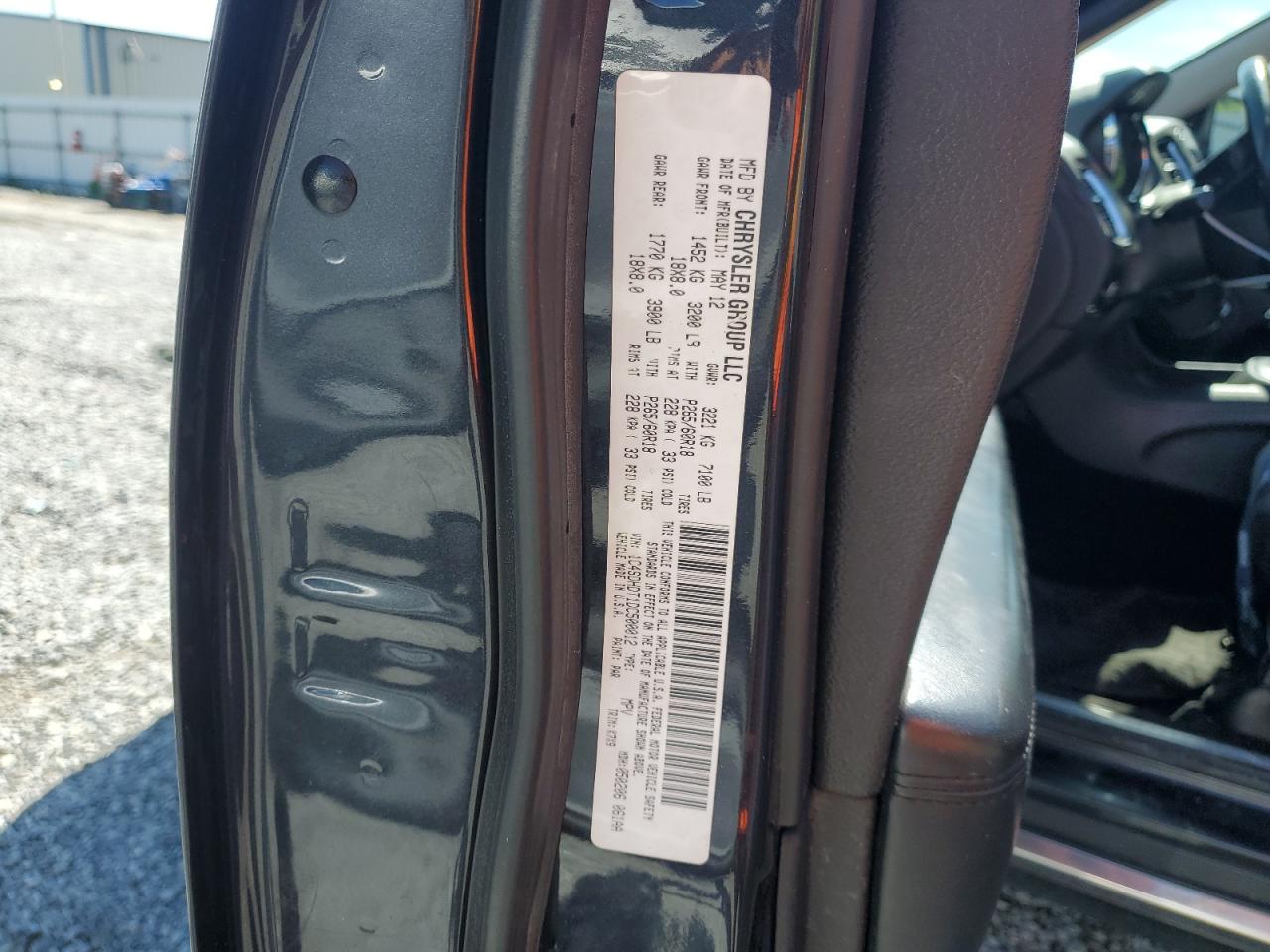 2013 Dodge Durango Crew VIN: 1C4SDHDT1DC500012 Lot: 65063485
