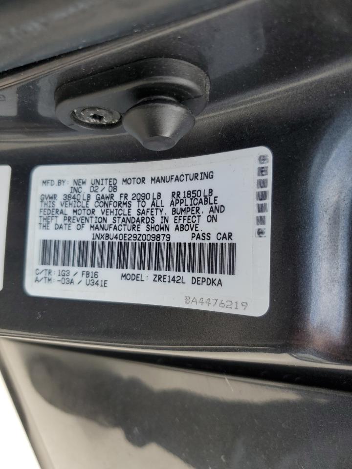 2009 Toyota Corolla Base VIN: 1NXBU40E29Z009879 Lot: 64993525