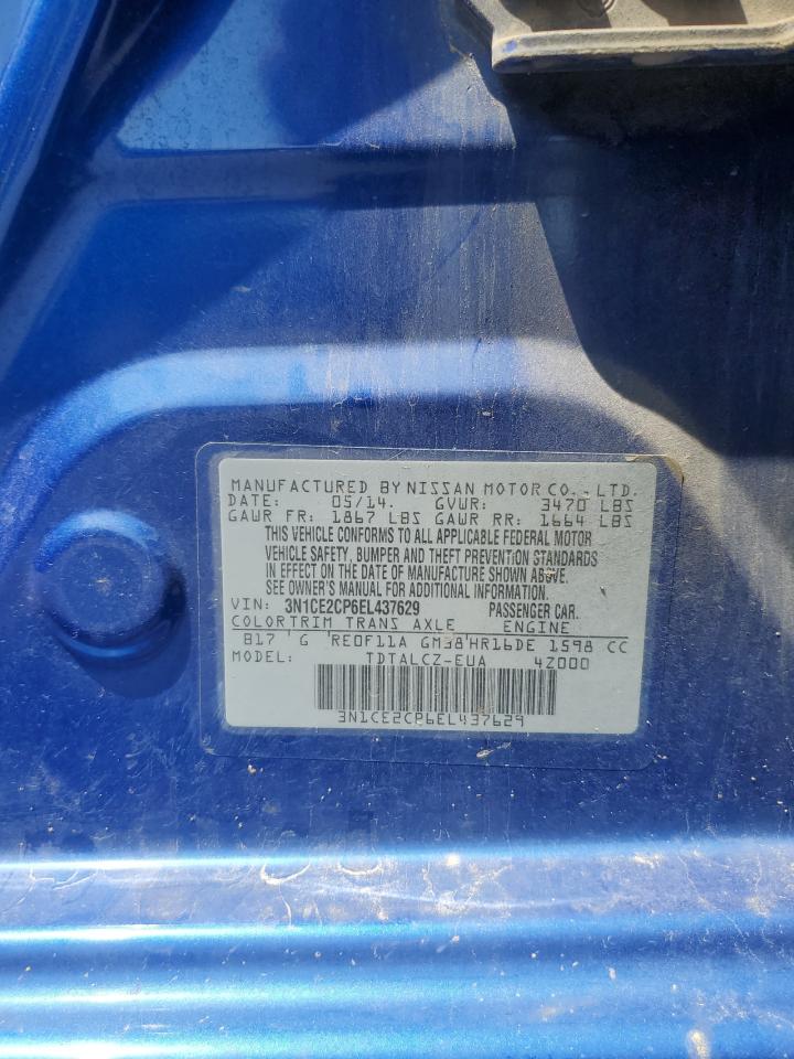2014 Nissan Versa Note S VIN: 3N1CE2CP6EL437629 Lot: 65076485