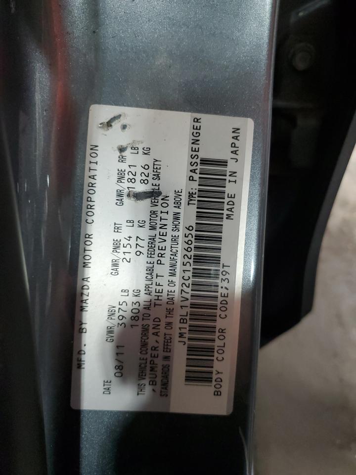 2012 Mazda 3 I VIN: JM1BL1V72C1526656 Lot: 63660525