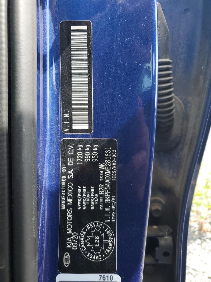 2021 Kia Forte Ex VIN: 3KPF54ADXME281631 Lot: 63230615