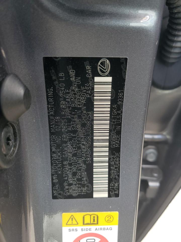 2018 Lexus Es 350 VIN: 58ABK1GG8JU098253 Lot: 64476455