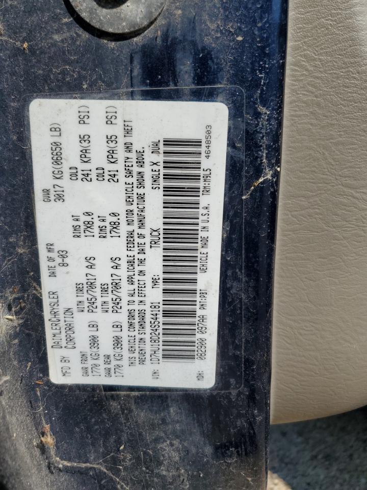 2004 Dodge Ram 1500 St VIN: 1D7HU18D24S544181 Lot: 61294465
