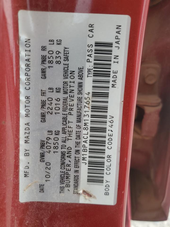 2021 Mazda 3 Preferred VIN: JM1BPACL8M1317654 Lot: 63233245
