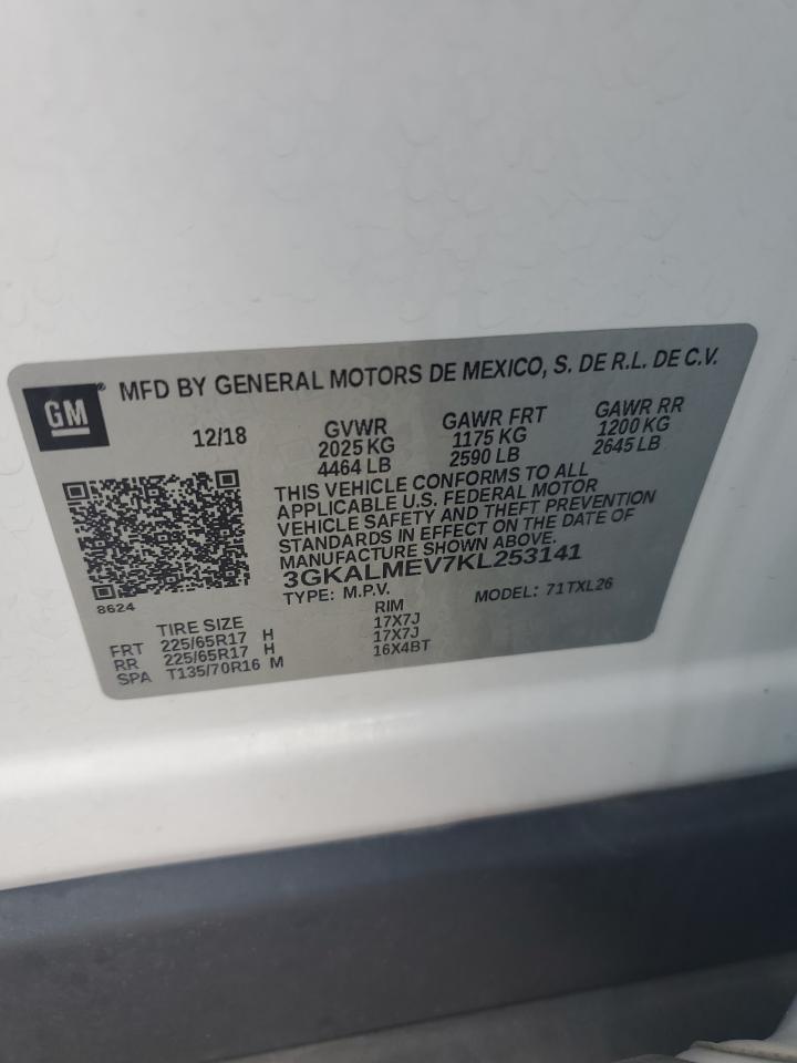 2019 GMC Terrain Sle VIN: 3GKALMEV7KL253141 Lot: 64817735