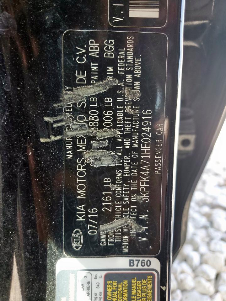 2017 Kia Forte Lx VIN: 3KPFK4A71HE024916 Lot: 64442015