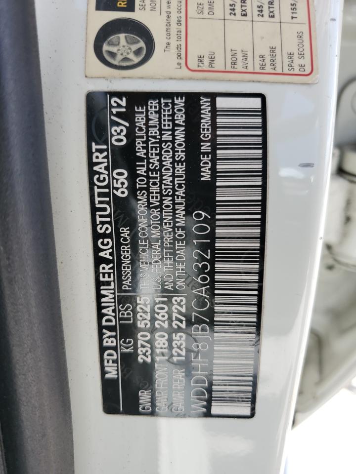 2012 Mercedes-Benz E 350 4Matic VIN: WDDHF8JB7CA632109 Lot: 64811935