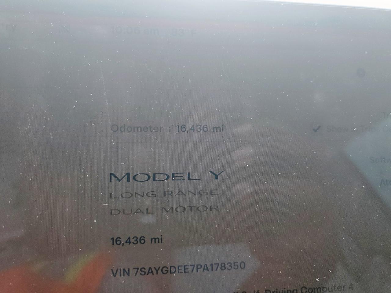 2023 Tesla Model Y VIN: 7SAYGDEE7PA178350 Lot: 61234615