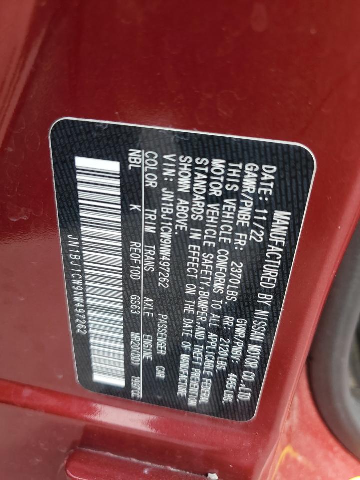 2022 Nissan Rogue Sport Sl VIN: JN1BJ1CW9NW497262 Lot: 64829975