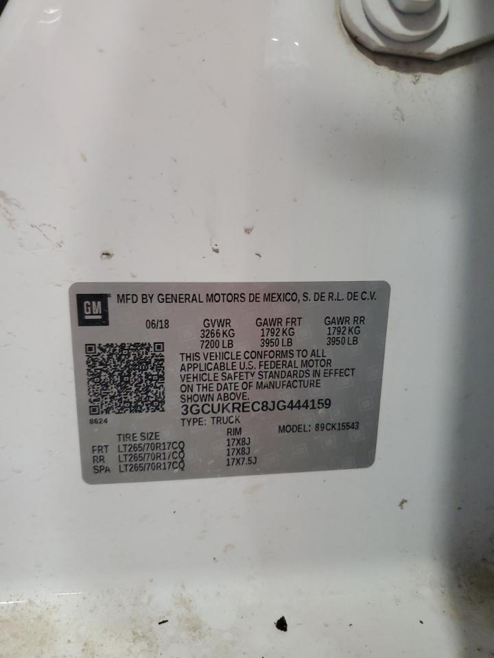 3gcukrec8jg444159 3GCUKREC8JG444159 2018 Chevrolet Silverado K1500 Lt
