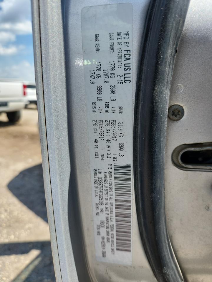 2015 Ram 1500 Slt VIN: 1C6RR7GT4FS625186 Lot: 64393255