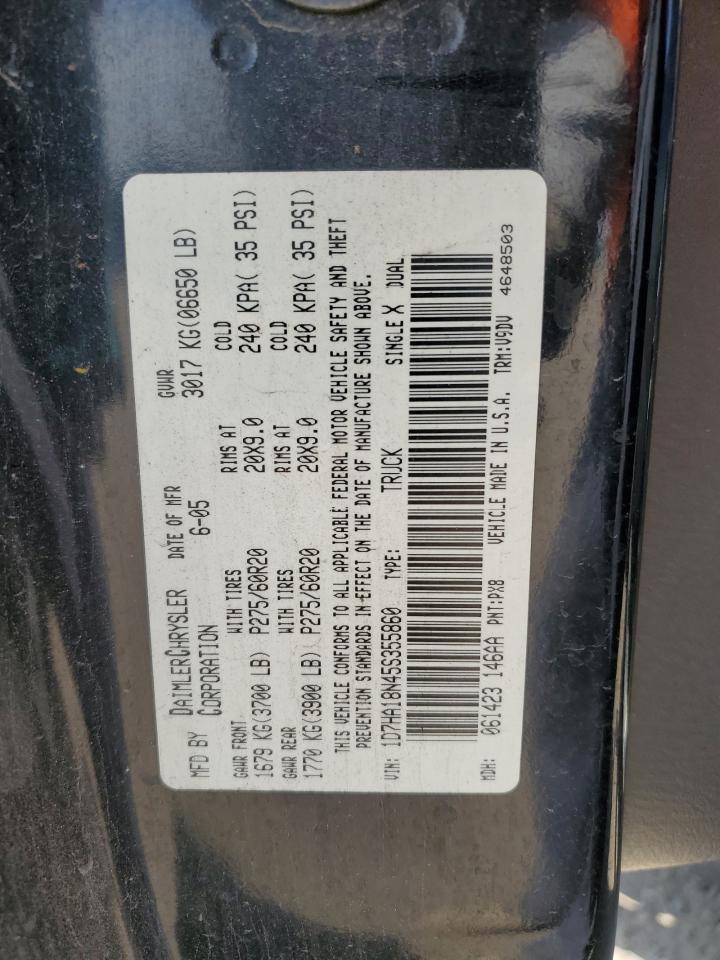 2005 Dodge Ram 1500 St VIN: 1D7HA18N45S355860 Lot: 64717965