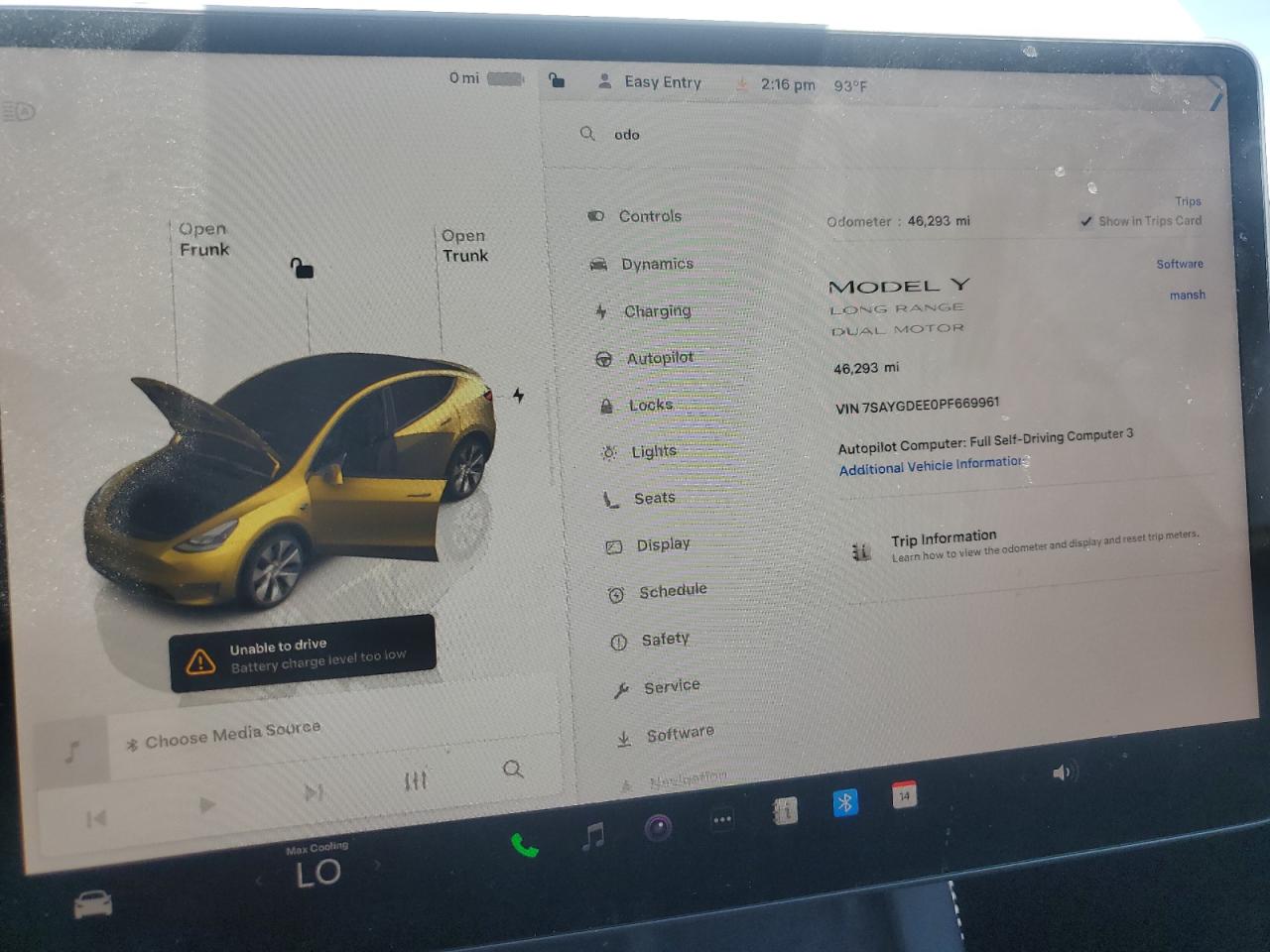 2023 Tesla Model Y VIN: 7SAYGDEE0PF669961 Lot: 64488595