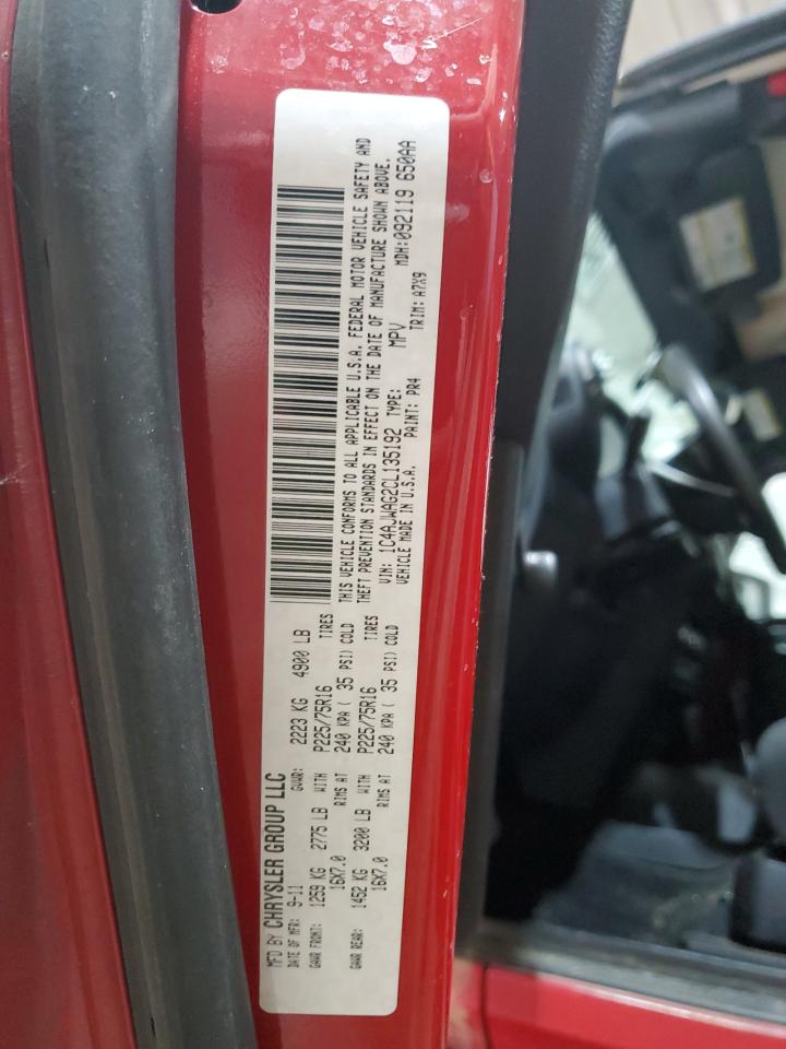 2012 Jeep Wrangler Sport VIN: 1C4AJWAG2CL135192 Lot: 64013735