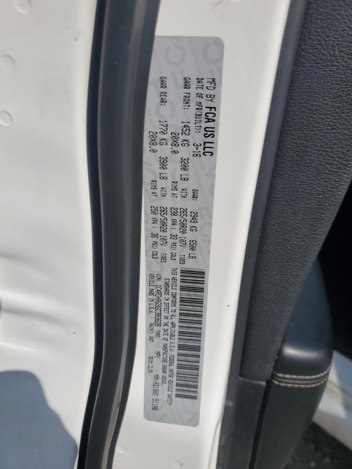 2016 Dodge Durango Sxt VIN: 1C4RDHAG9GC383628 Lot: 64000335