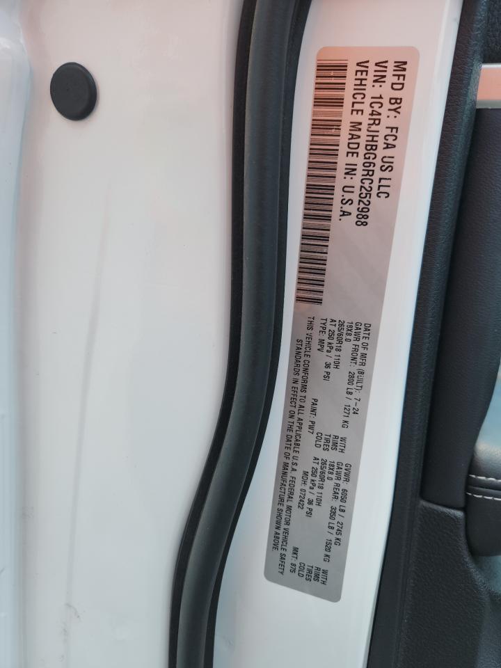 2024 Jeep Grand Cherokee Limited VIN: 1C4RJHBG6RC252988 Lot: 63262435