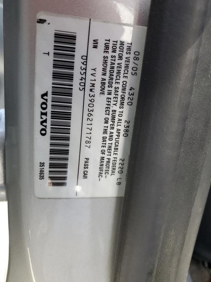2006 Volvo V50 2.4I VIN: YV1MW390362171787 Lot: 62312785