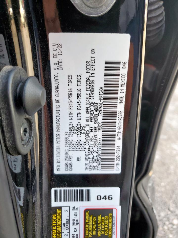 2023 Toyota Tacoma Double Cab VIN: 3TYAX5GNXPT071877 Lot: 64938405