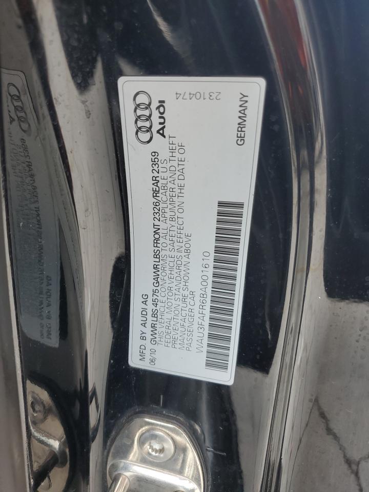 2011 Audi A5 Prestige VIN: WAU3FAFR6BA001610 Lot: 64570465