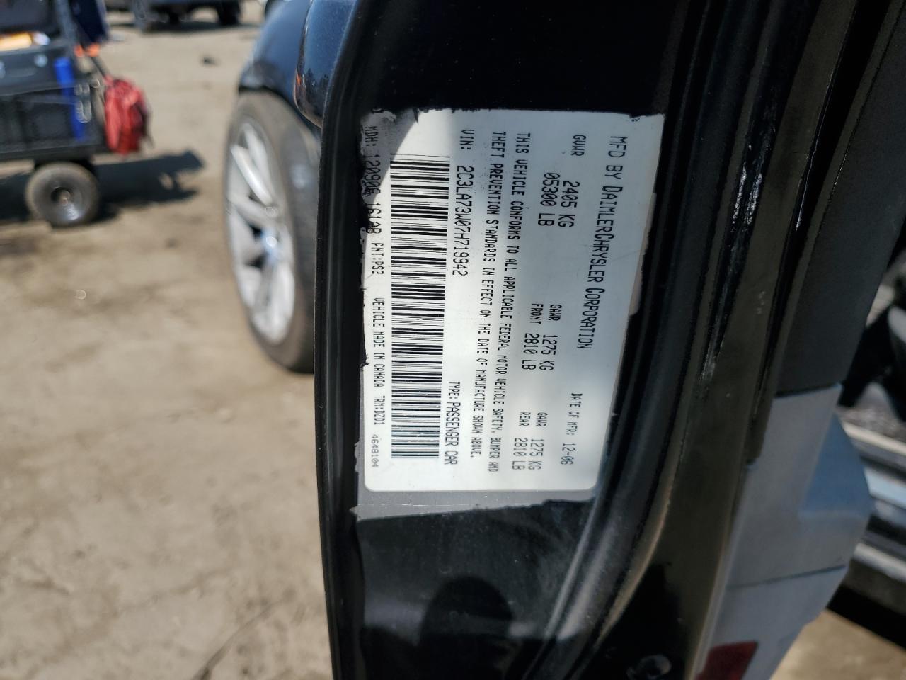 2007 Chrysler 300C Srt-8 VIN: 2C3LA73W07H719942 Lot: 63219975
