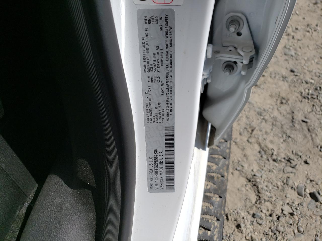 2023 Ram 1500 Big Horn/Lone Star VIN: 1C6RRFFG2PN567836 Lot: 65245105