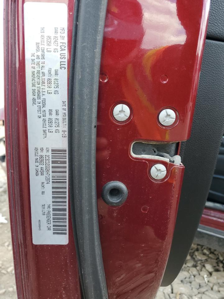 2019 Dodge Challenger Sxt VIN: 2C3CDZGG2KH712974 Lot: 63704595