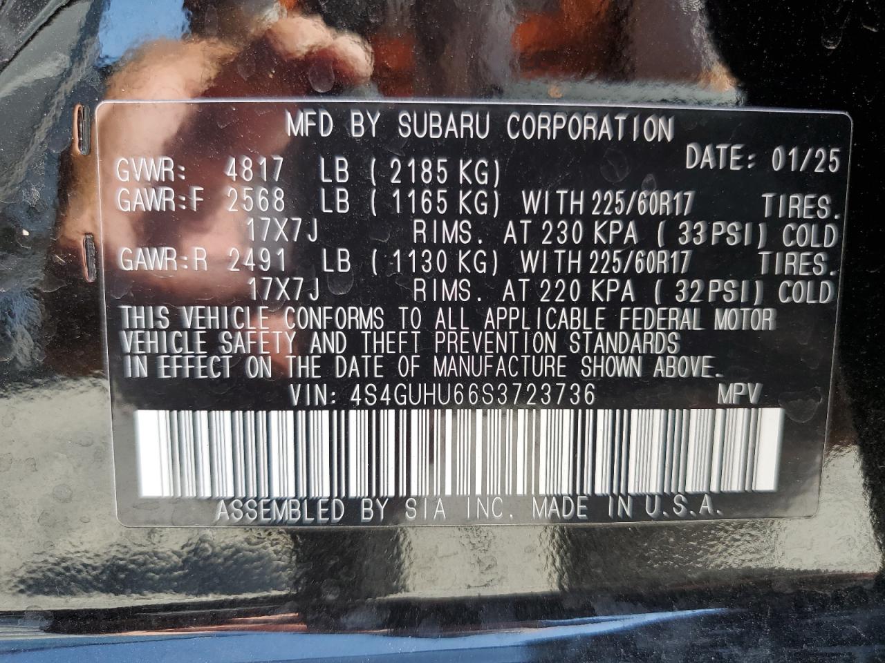 2025 Subaru Crosstrek Wilderness VIN: 4S4GUHU66S3723736 Lot: 64478865