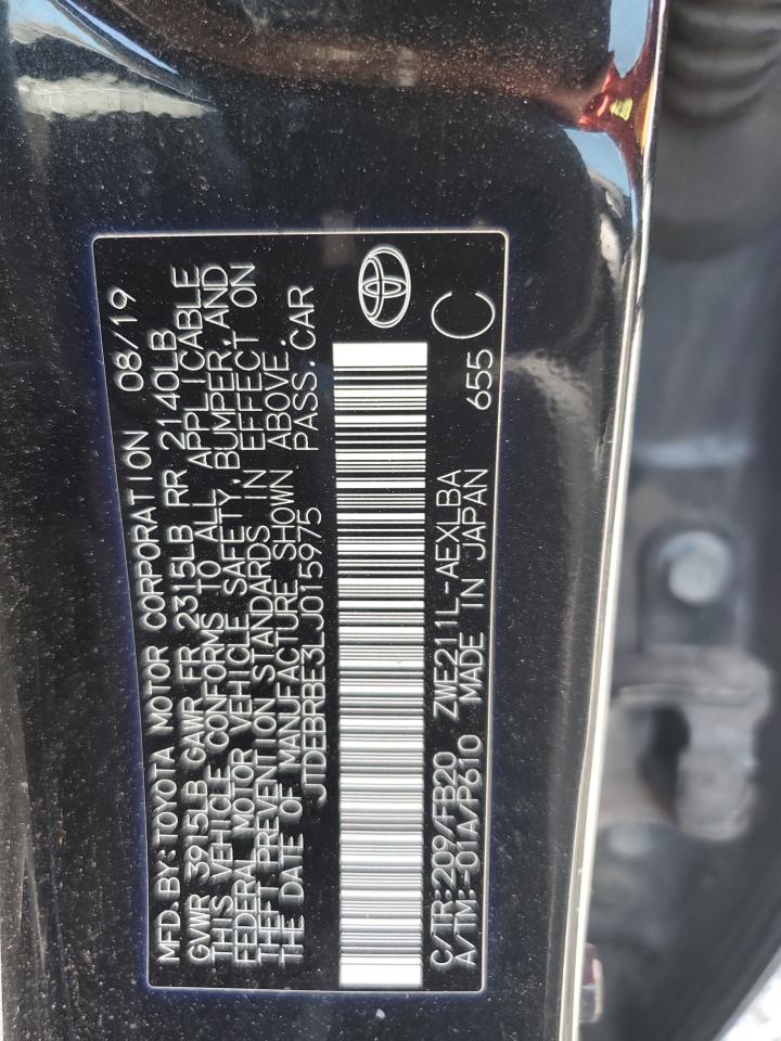 2020 Toyota Corolla Le VIN: JTDEBRBE3LJ015975 Lot: 65556695