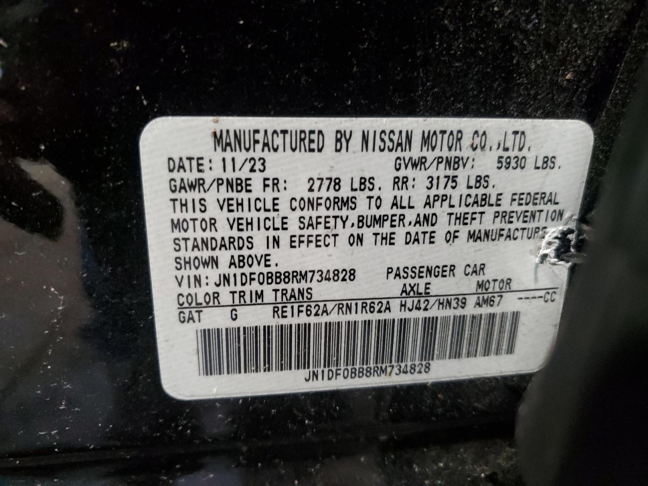 2024 Nissan Ariya Evolve+ VIN: JN1DF0BB8RM734828 Lot: 65008215