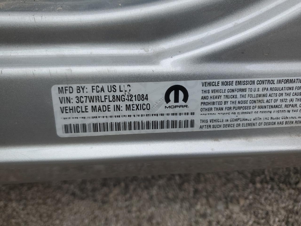2022 Ram 4500 VIN: 3C7WRLFL8NG421084 Lot: 66986325